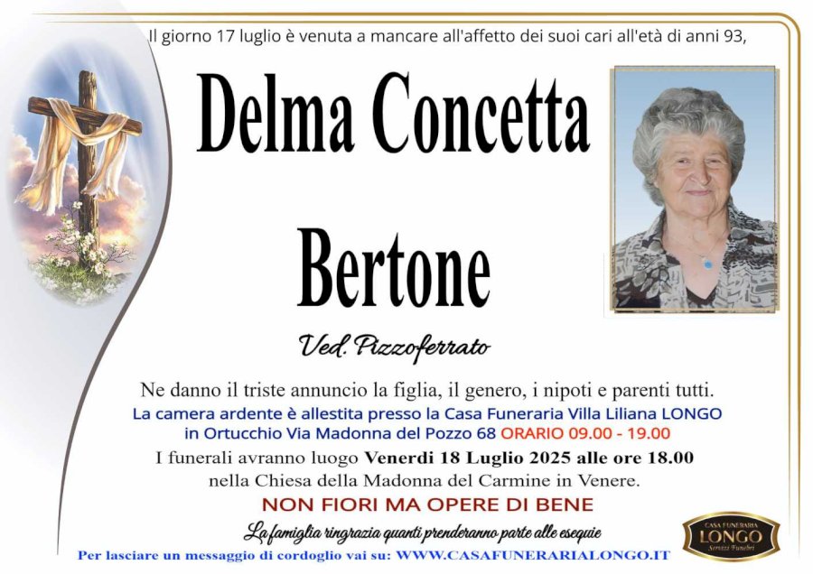 Manifesto di DELMA CONCETTA BERTONE in PIAZZOFERRATO