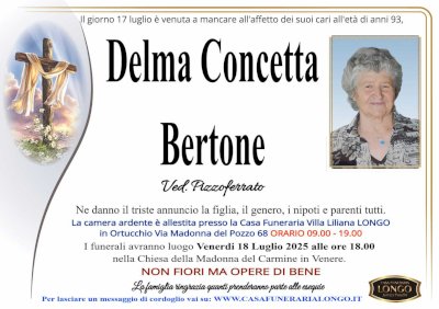 DELMA CONCETTA BERTONE in PIAZZOFERRATO