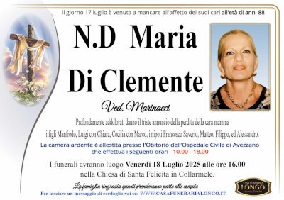 MARIA DI CLEMENTE in MARINACCI