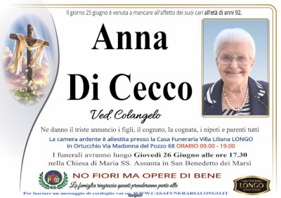 ANNA DI CECCO in COLANGELO