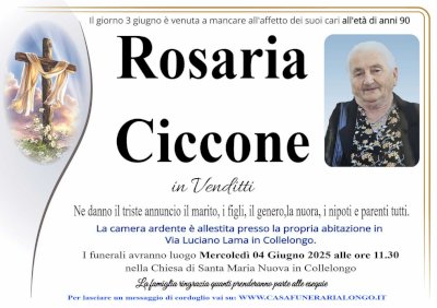 ROSARIA CICCONE in VENDITTI