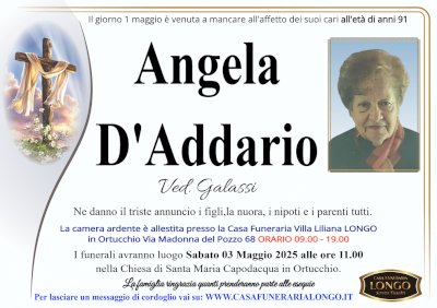 ANGELA D'ADDARIO in GALASSI