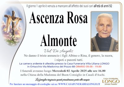 ASCENZA ROSA ALMONTE in DE ANGELIS