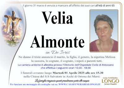 VELIA ALMONTE in DE IORIIS