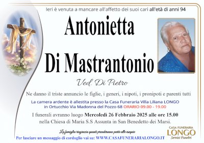 ANTONIETTA DI MASTRANTONIO in DI PIETRO