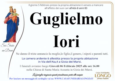 GUGLIELMO IORI "SEI STATO UN DONO"