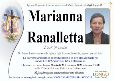 MARIANNA RANALLETTA in PROSIA