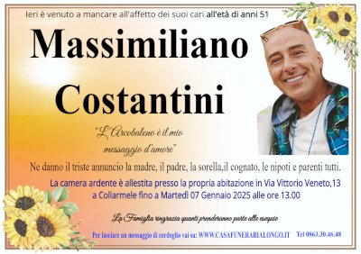 MASSIMILIANO COSTANTINI "L'ARCOBALENO È IL MIO MESSAGGIO D'AMORE"