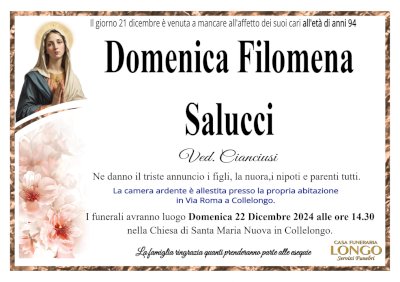 DOMENICA FILOMENA SALUCCI in CIANCIUSI