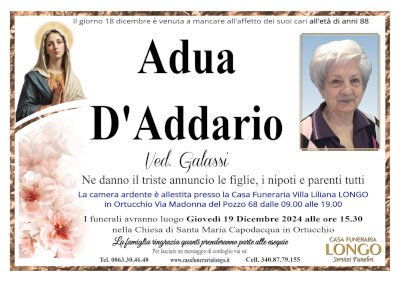 ADUA D'ADDARIO in GALASSI