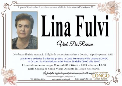 LINA FULVI in DI RENZO