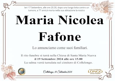 MARIA NICOLEA FAFONE