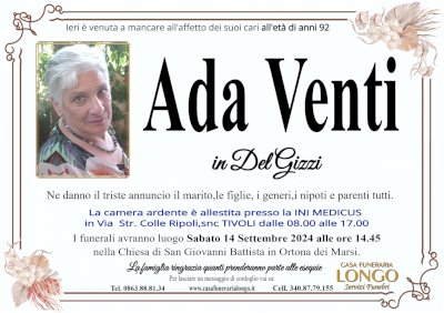 ADA VENTI in DEL GIZZI