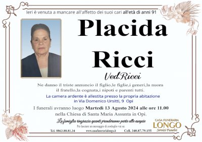PLACIDA RICCI in RICCI