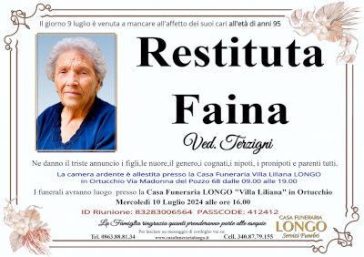 RESTITUTA FAINA in TERZIGNI