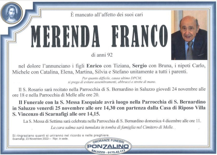 Manifesto di FRANCO MERENDA