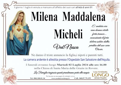 MILENA MADDALENA MICHELI in NUSCA
