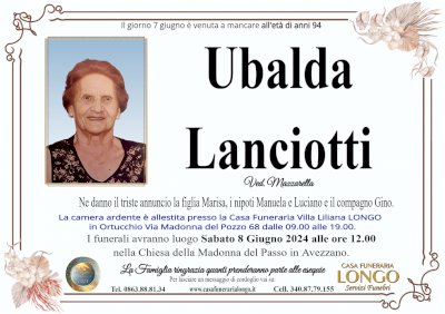 UBALDA LANCIOTTI in MAZZARELLA