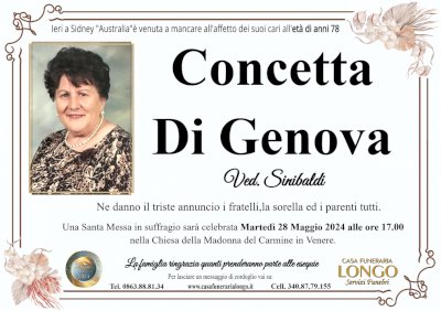 CONCETTA DI GENOVA in SINIBALDI