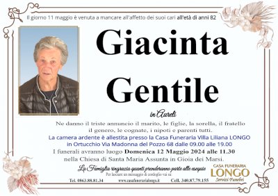 GIACINTA GENTILE in AURELI