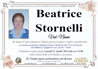 BEATRICE STORNELLI in NANNI