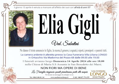 ELIA GIGLI in SABATINI