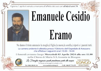 EMANUELE CESIDIO ERAMO
