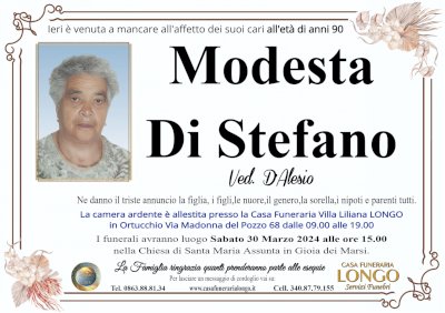 MODESTA DI STEFANO in D'ALESIO