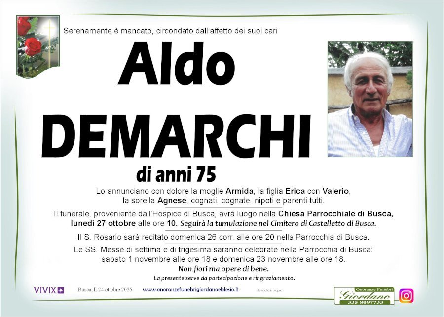 Manifesto di ALDO DEMARCHI Manifesto di ALDO DEMARCHI