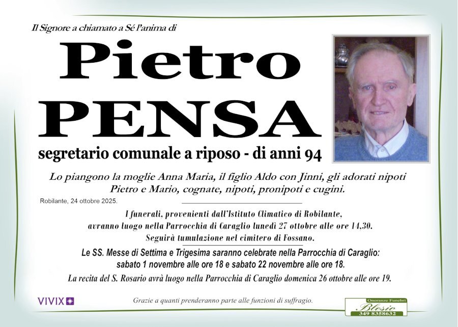 Manifesto di PIETRO PENSA Manifesto di PIETRO PENSA