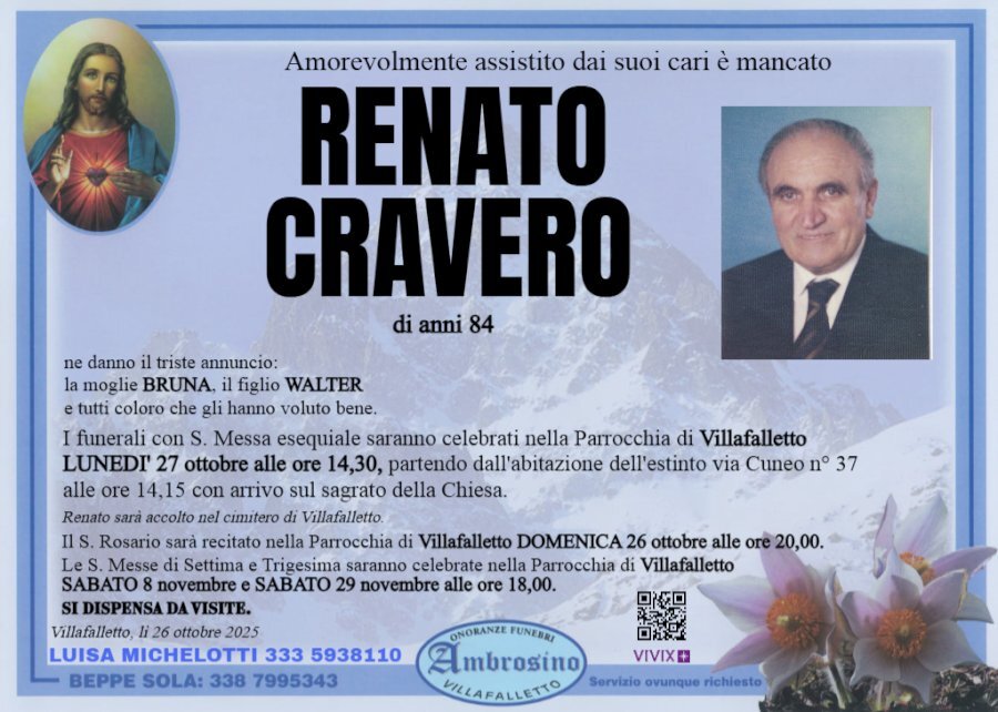 Manifesto di RENATO CRAVERO Manifesto di RENATO CRAVERO