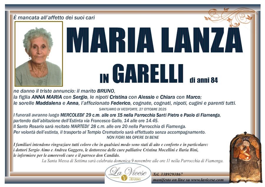 Manifesto di MARIA LANZA in GARELLI