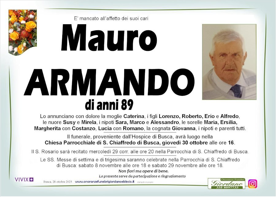 Manifesto di MAURO ARMANDO Manifesto di MAURO ARMANDO