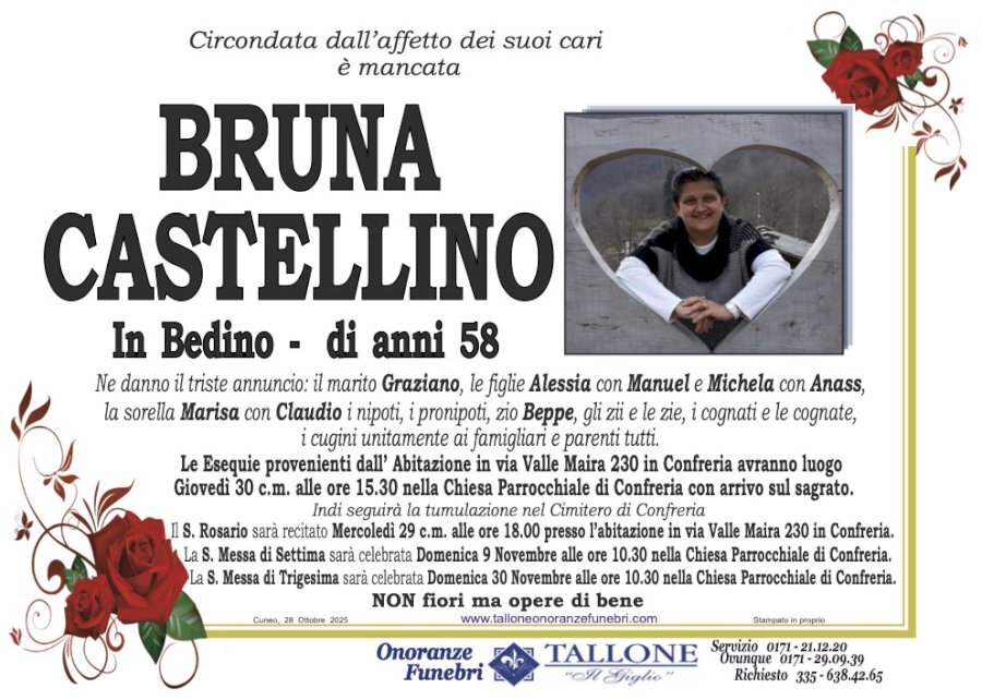 Manifesto di BRUNA CASTELLINO in BEDINO Manifesto di BRUNA CASTELLINO in BEDINO