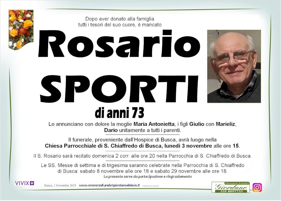 Manifesto di ROSARIO SPORTI