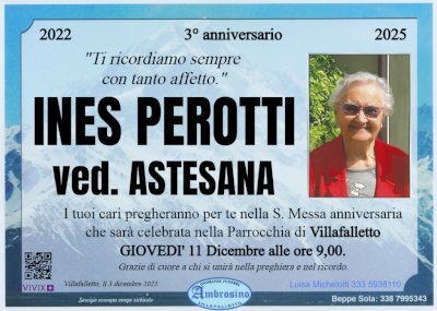 INES PEROTTI ved. ASTESANA