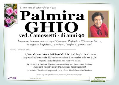 PALMIRA GHIO ved. CAMOSSETTI