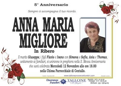 ANNA MARIA MIGLIORE in RIBERO