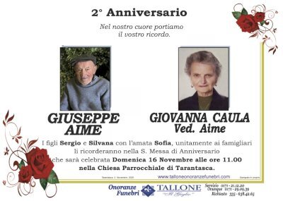 GIOVANNA CAULA ved. AIME