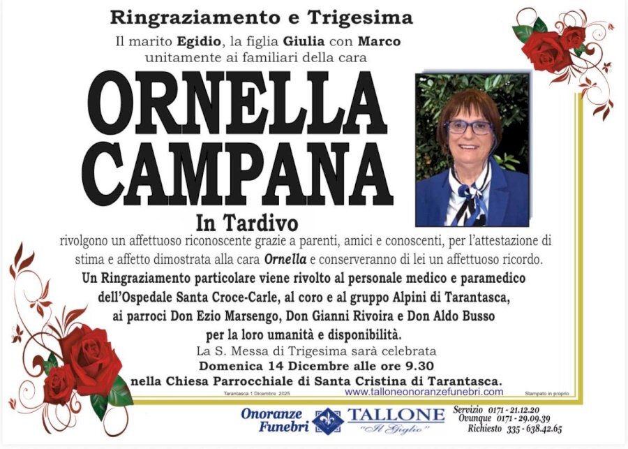 Manifesto di ORNELLA CAMPANA in TARDIVO