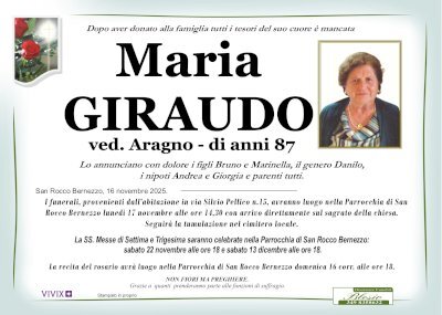 MARIA GIRAUDO ved. ARAGNO