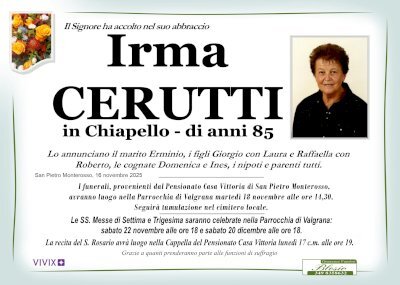 IRMA CERUTTI in CHIAPELLO