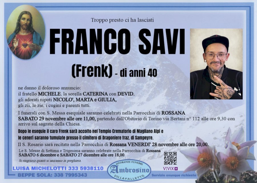 Manifesto di FRANCO SAVI "FRENK"
