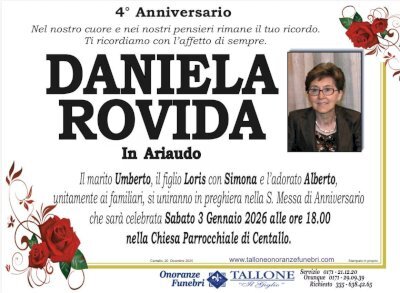 DANIELA ROVIDA in ARIAUDO