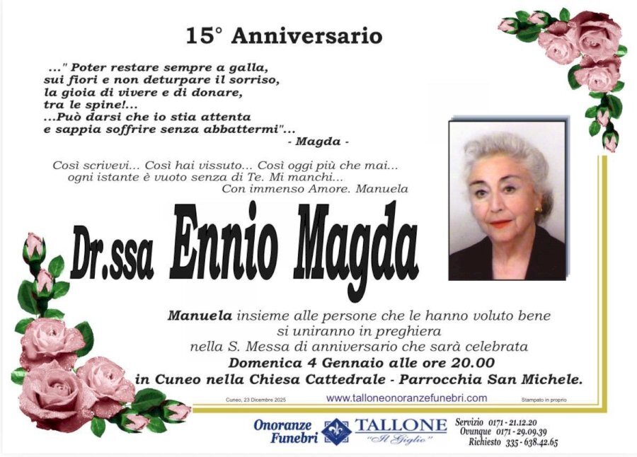 Manifesto di DR.SSA MAGDA ENNIO